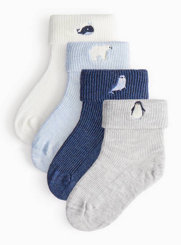 Arctic Embroidered Socks 5 Pack 6-12 months